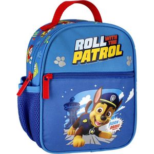 Paw Patrol Chase - Blauwe kleine rugzak voor kleuters, kleuterrugzak 24x20x9 cm