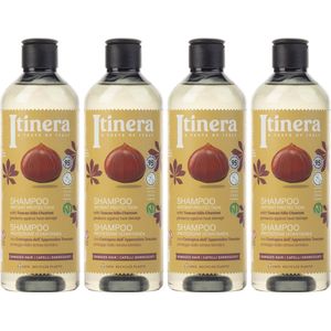 ITINERA Shampoo voor beschadigd haar met kastanje uit de Toscaanse heuvels, 95% natuurlijke ingrediënten, 370 ml 4 stuks