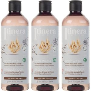 ITINERA - Kalmerende bodywash met haver uit Veneto, 95% natuurlijke ingrediënten, 370 ml (3 stuks)