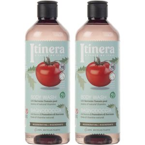ITINERA Regenererende douchegel bodywash met tomaat uit Sorrento, 95% natuurlijke ingrediënten, 370 ml 2 stuks