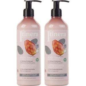 ITINERA - Milk, bodylotion voor de normale en gevoelige huid met Siciliaanse cactusvijg, 97% natuurlijke ingrediënten 370 ml (2 stuks)