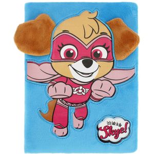 Paw Patrol Skye - Blauwe pluche dagboek, notitieboek A5 Universeel