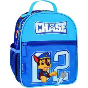 Paw Patrol Chase - Blauwe kleine kleuterschool rugzak voor jongens, reflecterend 24x20x9cm