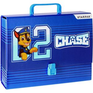 Paw Patrol Chase - Blauwe aktetas met handvat, A4, 31x24x5cm