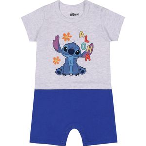 STITCH Disney - Babyromper, grijsblauw, katoen / 74