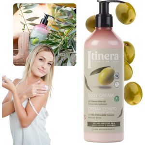 ITINERA - Vochtinbrengende bodylotion voor de droge en gevoelige huid met Toscaanse olijfolie, 96% natuurlijke ingrediënten 370 ml