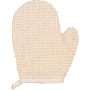 PRIJA Gladstrijkende badhandschoen van natuurlijk katoen