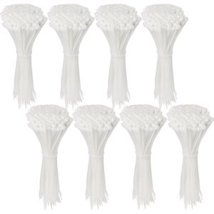Polyamide kabelbinders, tie rips, witte kabelbinders, 250x3,6 mm / 800 stuks