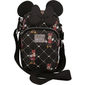 Minnie Mouse Disney Zwart, kleine schoudertas met een strik 18x10x5cm