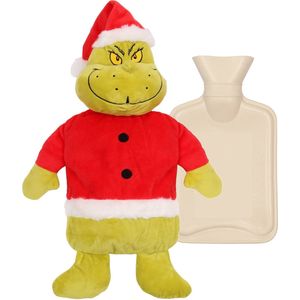 Grinch Warmwaterkruik met Zachte Hoes, Natuurrubber thermofor 1L