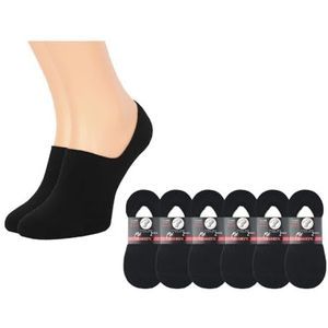 Marilyn Mannen Sneaker Onzichtbare Antislip Korte Zwarte Katoenen Sokken Anti, 6 paar | Zwart, 42-45