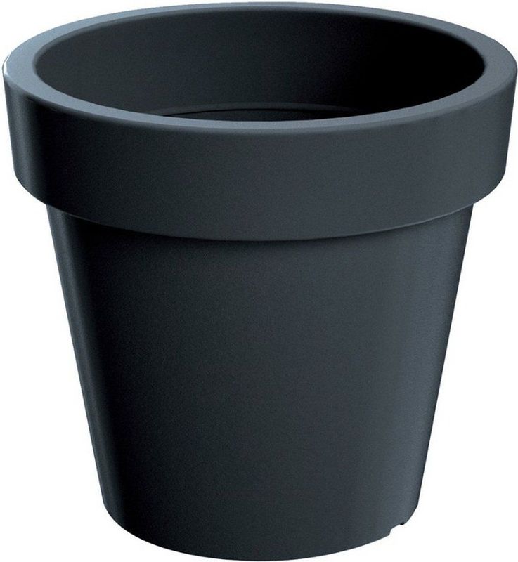 Prosperplast Bloempot/plantenpot voor binnen en buiten D40 x H35 antraciet kunststof