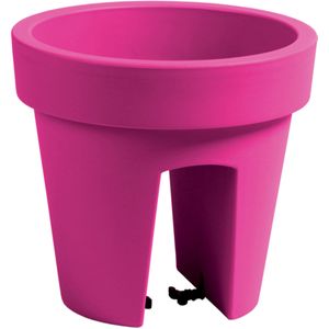 Balkon plantenpot/bloempot fuchsia roze 5 liter kunststof D25 x H22.5 cm