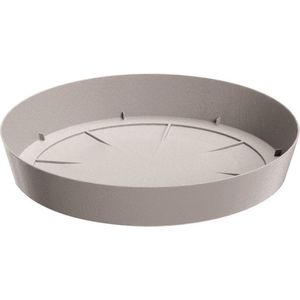 Opvangschaal/onderschaal bloempot/plantenpot - beige - rond - Dia 12,5 cm