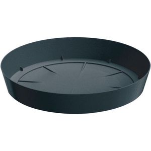 Opvangschaal/onderschaal bloempot/plantenpot - antraciet - rond - Dia 38 cm