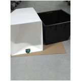 Prosperplast bloempot/plantenpot Urbi met binnenpot - wit - 40 x 40 x 75 cm - Kunststof