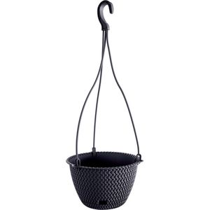 Prosperplats Bloempot hangend - antraciet - kunststof - 27 cm - 4,8L - plantenpot - Plantenpotten