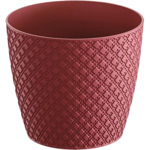 Bloempot/plantenpot van kunststof orient rood D18.7 en H16.7 cm - Plantenpotten