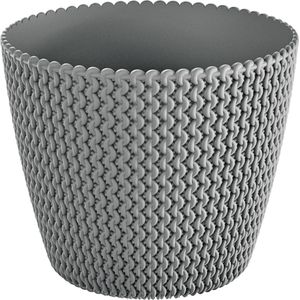 Prosperplast Bloempot/plantenpot Splofy - lichtgrijs - voor buiten - D40 x H33 cm - kunststof
