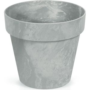 Prosperplast Bloempot/plantenpot - betonlook - lichtgrijs - kunststof - Dia 30 cm - buiten/binnen