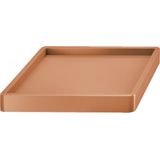 Plantenonderzetter/multiroller vierkant terracotta kunststof 35 cm - Trolleys voor kamerplanten