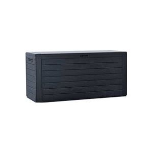 Prosperplast Kussenbox - Hout Patroon - 280 Liter - 116 X 43,8 X 55 cm - Kussen Opbergbox