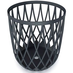 1x Stuks kunststof opbergmanden antraciet 39 cm - opbergen/opruimen van spullen