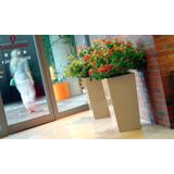 Prosperplast - Urbi Square - Bloempot - Antraciet - 29 x 29 x 55 cm - Kunststof