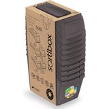 Set van 5x kunststof afvalscheidingsbakken antraciet/donkergrijs van 20 liter - Scheidingsprullenbakken