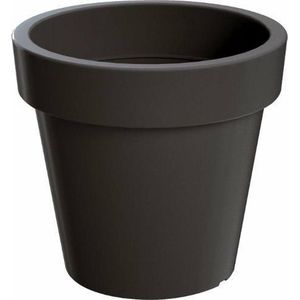 Prosperplast Bloempot/plantenpot voor binnen en buiten D58 x H60 antraciet kunststof