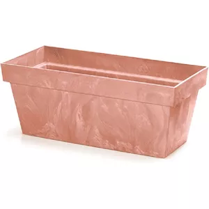 Prosperplast Splofy Bloempot – Rechthoekig, 7,4L, Antraciet, 39,7x18x14,5 Cm – Gebreid-effect Kunststof, Modern Design