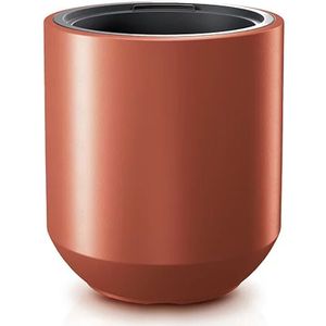 Prosperplast Plantenpot/bloempot Sevilla - buiten/binnen - kunststof - koper - D39 x H44 cm - met binnenpot