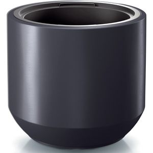 Prosperplast Plantenpot/bloempot Sevilla - buiten/binnen - kunststof - antraciet - D39 x H35 cm - met binnenpot