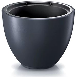 Prosperplast Plantenpot/bloempot Sevilla - buiten/binnen - kunststof - antraciet - D39 x H30 cm - met binnenpot