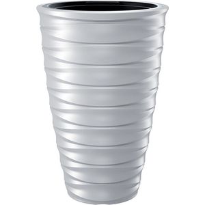 Prosperplast Plantenpot Design Waves - kunststof - wit - 38 x 58 cm