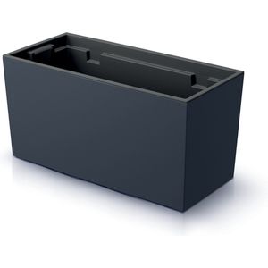 Prosperplast Urbi Case bloembak met binnenpot voor binnen en buiten, rechthoekige bloempot, uv-bestendig (395 x 185 x 195 mm, antraciet)