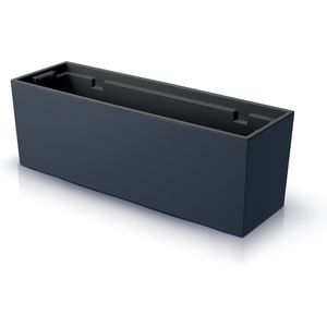 Prosperplast - Urbi Case Bloempot met inzet - Rechthoekige bloempot UV-bestendig (580x180x195mm, Antraciet)