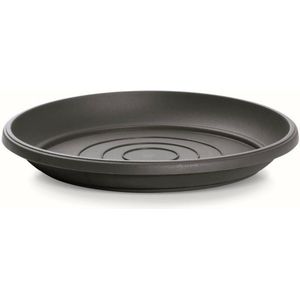 Opvangschaal/onderschaal bloempot/plantenpot - antraciet - rond - Dia 41 cm