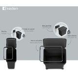 Prosperplast Keden - Afvalbak 12L - Zwart - Kunststof