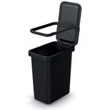 Prosperplast Keden - Afvalbak 12L - Zwart - Kunststof