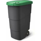 Prosperplast - Wheeler - Grote Afvalbak met wielen 90L - Groen / Kunststof