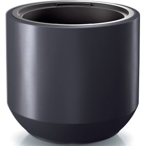 Prosperplast Plantenpot/bloempot Sevilla - buiten/binnen - kunststof - antraciet - D30 x H29 cm