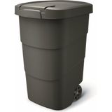 Afvalcontainer - Zwart - 95 Liter - Met Wielen - Vergrendelbaar Deksel
