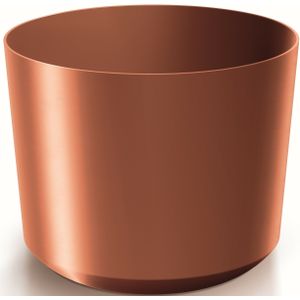 Prosperplast Plantenpot/bloempot Babylon - kunststof - buiten/binnen - koper - D24 x H24 cm