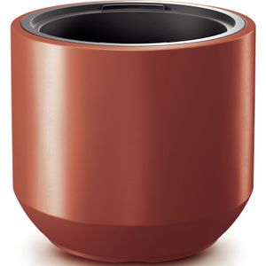 Plantenpot/bloempot Sevilla - buiten/binnen - kunststof - koper - D47 x H46 cm - Plantenpotten