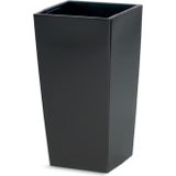 Prosperplast bloempot/plantenpot Urbi met binnenpot - antraciet - 40 x 40 x 75 cm - Kunststof
