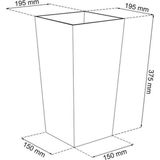 Prosperplast bloempot/plantenpot Urbi met binnenpot antraciet 19 x Kunststof