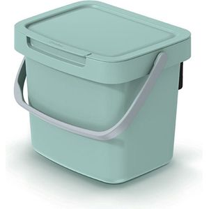 Keden GFT aanrecht afvalbak - mintgroen - 3L - afsluitbaar - 19 x 17 x 15 cm - klepje/hengsel - afval scheiden