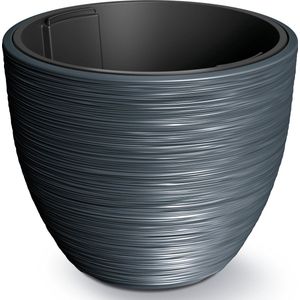 Prosperplast - Furu Stripes - Bloempot - Antraciet - Kunststof - Diameter 47 cm