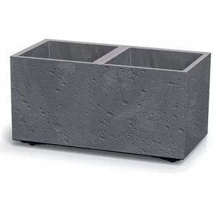 Prosperplast Urbi Case bloembak met binnenpot voor binnen en buiten, rechthoekige bloempot, uv-bestendig (580 x 180 x 195 mm, antraciet